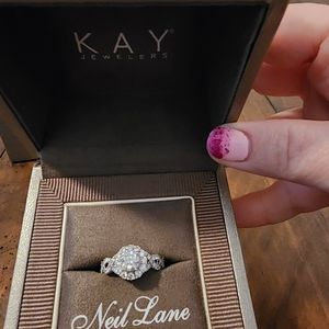 Neil Lane 1.78 tw engagement ring 14 kt white gold
